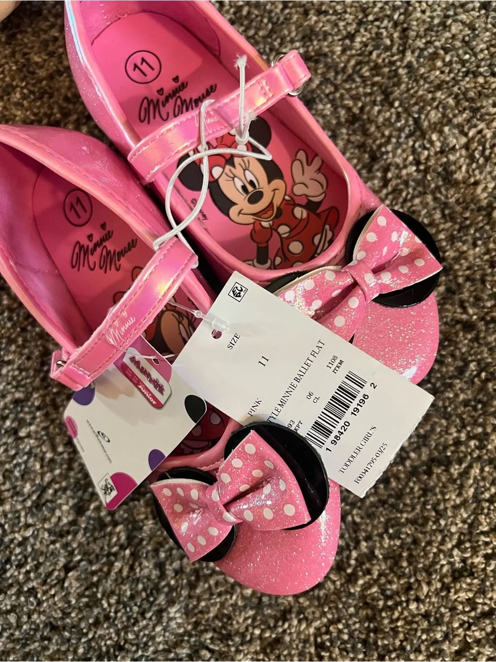 NWT Girls Shoe Lot Size 11 | 3 Pair | Cat & Jack & Minnie Mouse